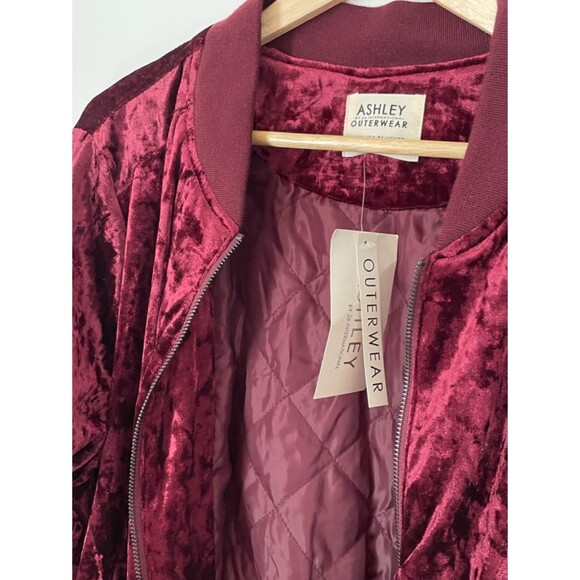 Ashley Outwear 26 International Velour Full Zip Bomber Jacket Size XL NEW - Picture 11 of 16